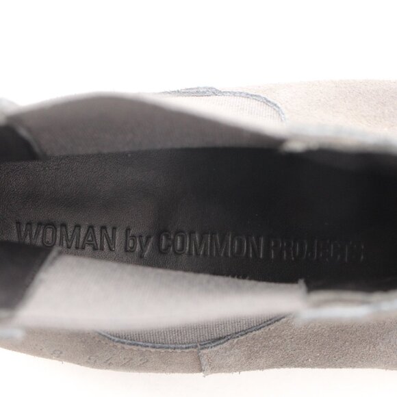 Woman by Common Projects Women's Size EU 38 Gray Leather Suede Ankle Bootie - Picture 10 of 12